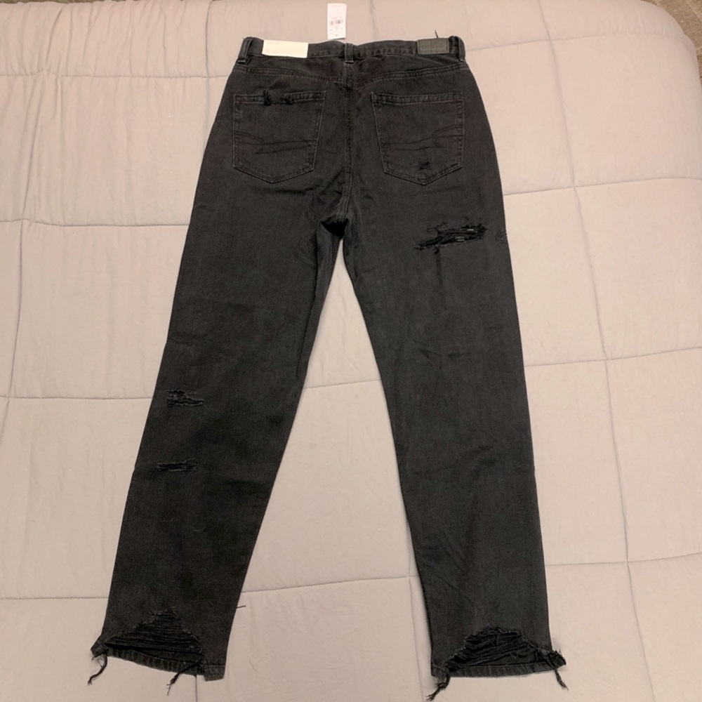 black high rise mom jeans, size 8 regular.